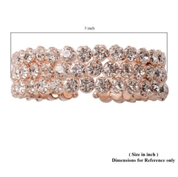 ROSE GOLD PLATED AUSTRIAN CRYSTAL BRACELET - Picture 2 of 3